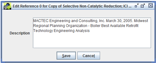 Figure 3-27: Edit Reference Record Window