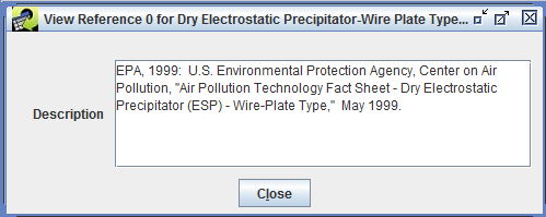 Figure 3-17: View Reference Record Window