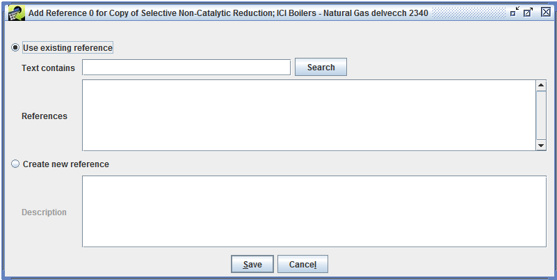 Figure 3-28: Add Reference Record Window