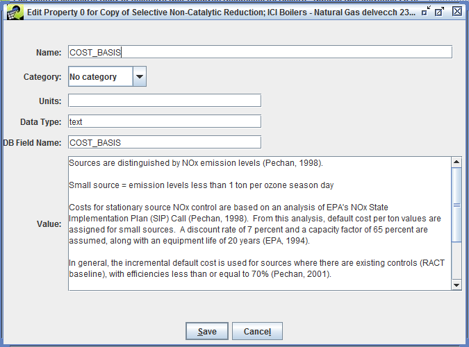 Figure 3-25: Edit Property Record Window