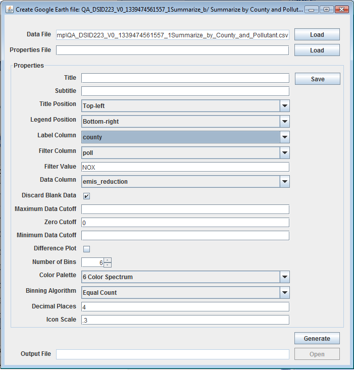 Figure 4-25: KMZ File Generator