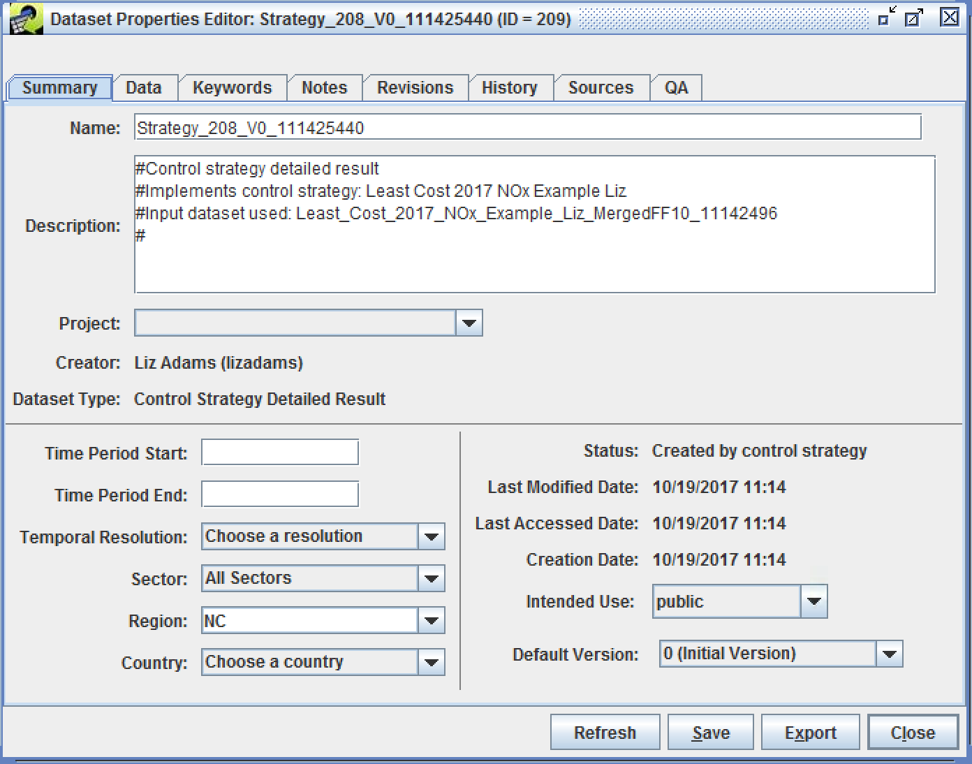 Figure 4.19: Sample Outputs Tab for a Least Cost Curve Strategy