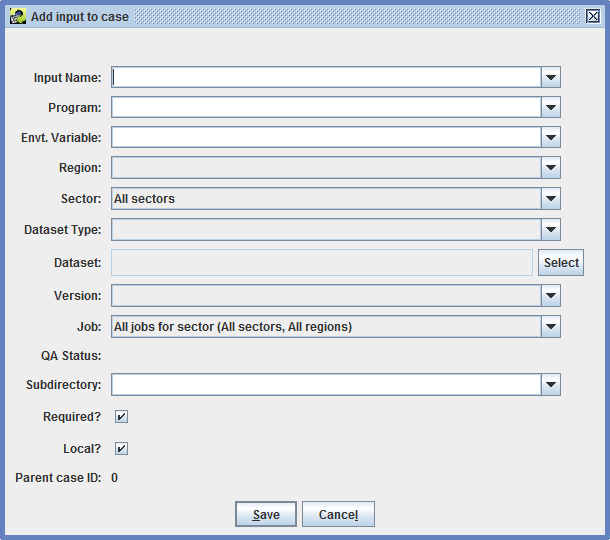 Figure 5.16: Add Case Input