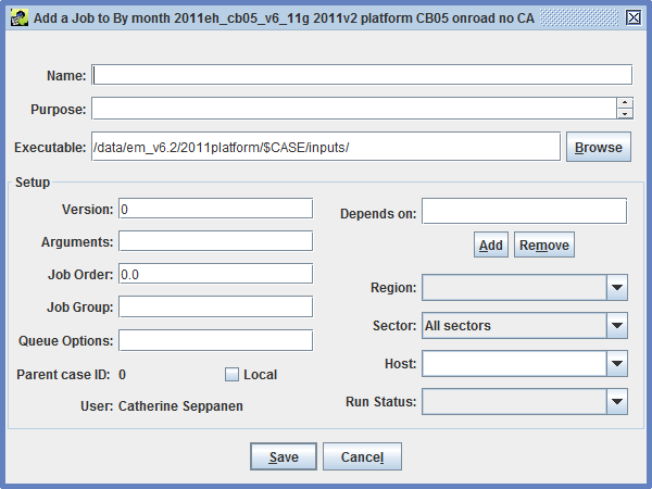 Figure 5.10: Add a New Case Job