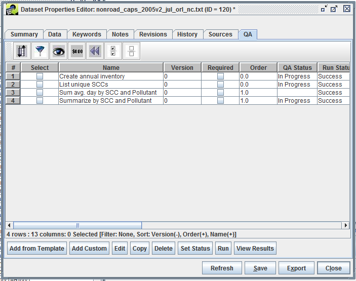 Figure 2.17: Editing QA tab