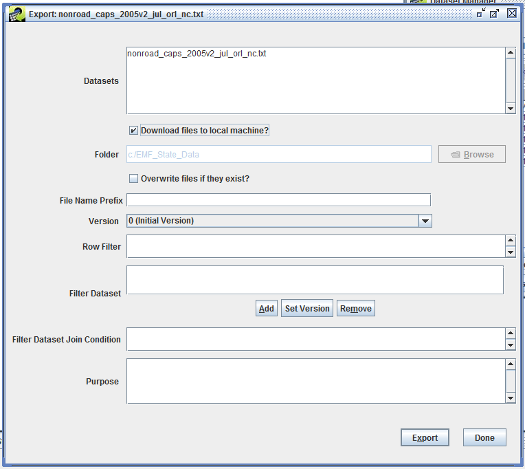 Figure 3.28: Export Dialog