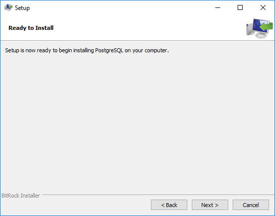 Figure 2.12: Postgres Ready to Install