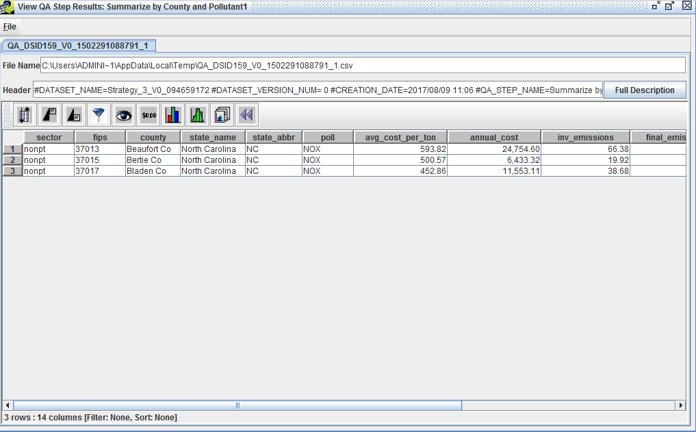 Figure 4.26: View QA Step Results Window