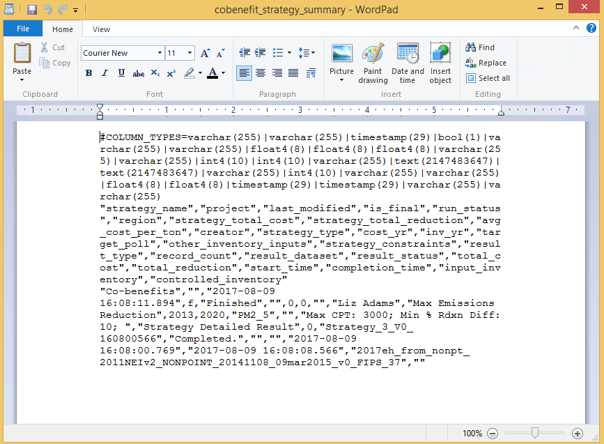 Figure 5.4: Summary Spreadsheet