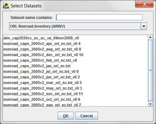 Figure 4.20: Select Datasets for QA Program