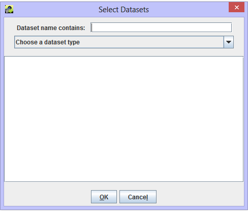 Figure 6.8: Select Datasets window