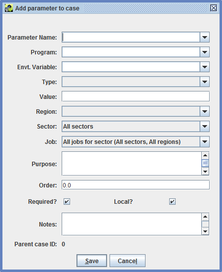 Figure 5.21: Add Case Parameter