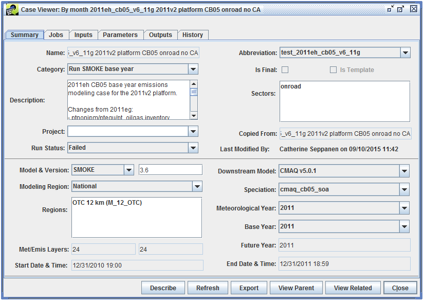 Figure 5.3: Case Viewer - Summary Tab