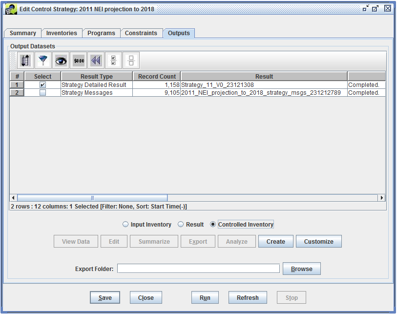 Figure 7.16: Creating a future year inventory