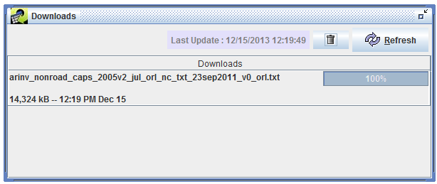 Figure 3.29: Downloads Window