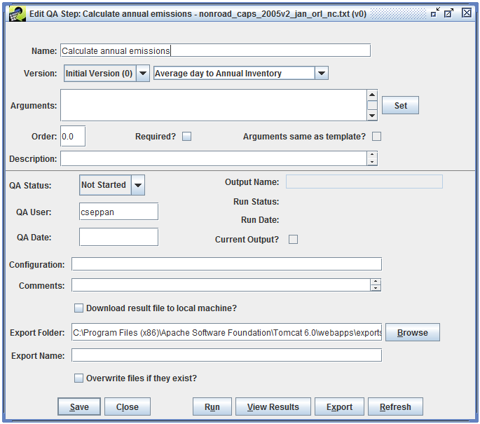 Figure 4.18: Edit Custom QA Step