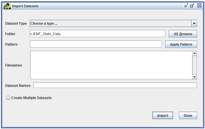 Figure 3.31: Import Datasets Dialog