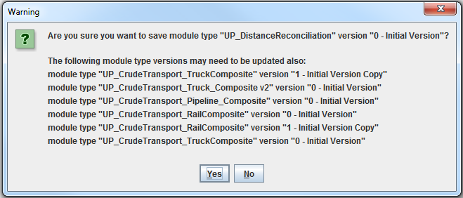 Figure 8.3: Update Module Type Version Confirmation