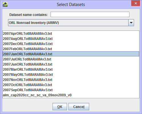 Figure 4.31: Select Base Datasets