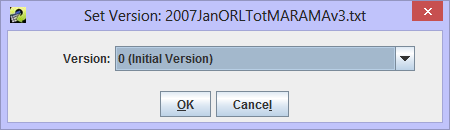 Figure 4.35: Set Dataset Version for Compare Datasets QA Program