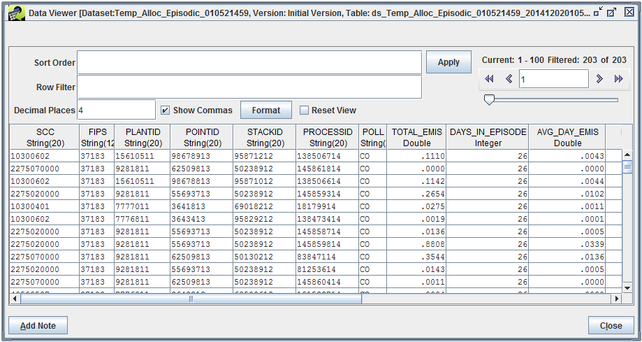 Figure 6.30: Example episodic result data