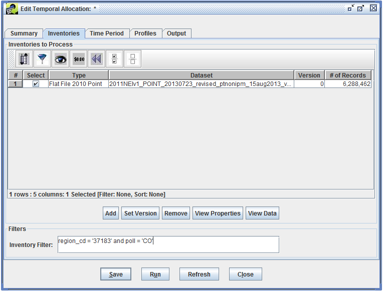 Figure 6.14: Inventory filtering