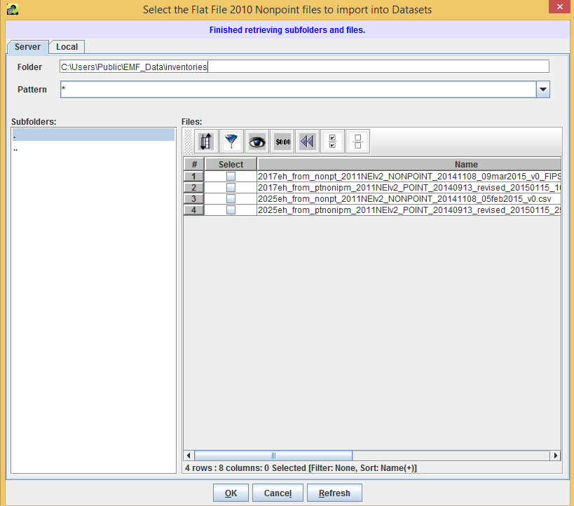 Figure 5.2: Import Browse Window