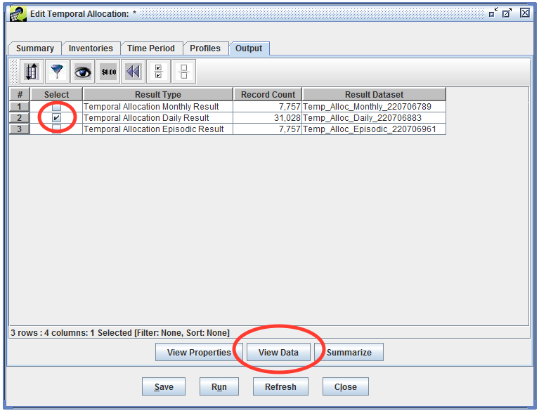 View daily result data