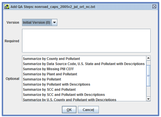 Figure 4-2: Add QA Steps From Template