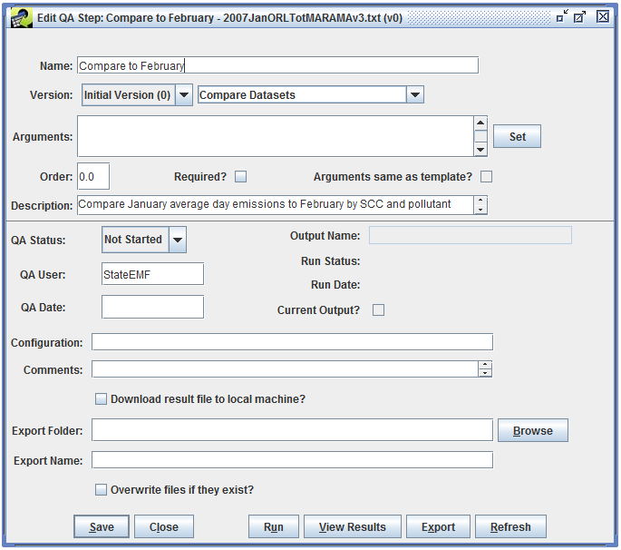 Figure 4-29: Edit New QA Step