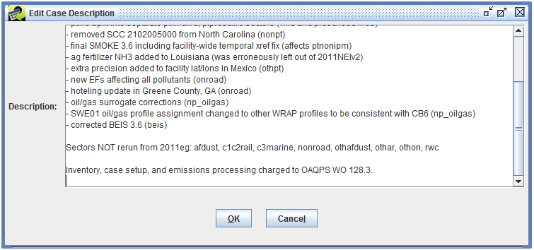 Figure 2-5: Edit Case Description