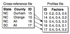 Generic example of how cross-reference files and profiles work together