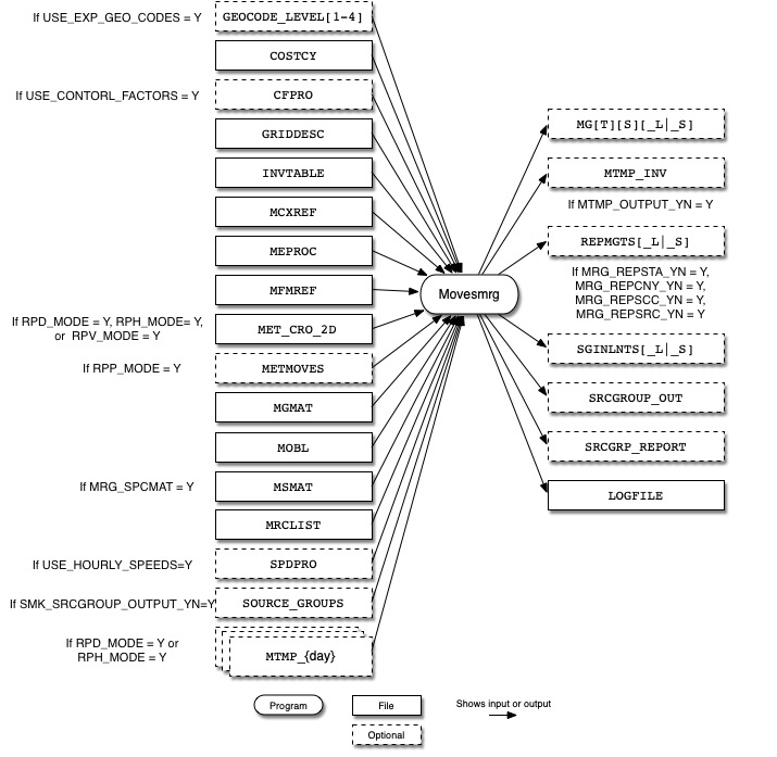 Movesmrg input and output files